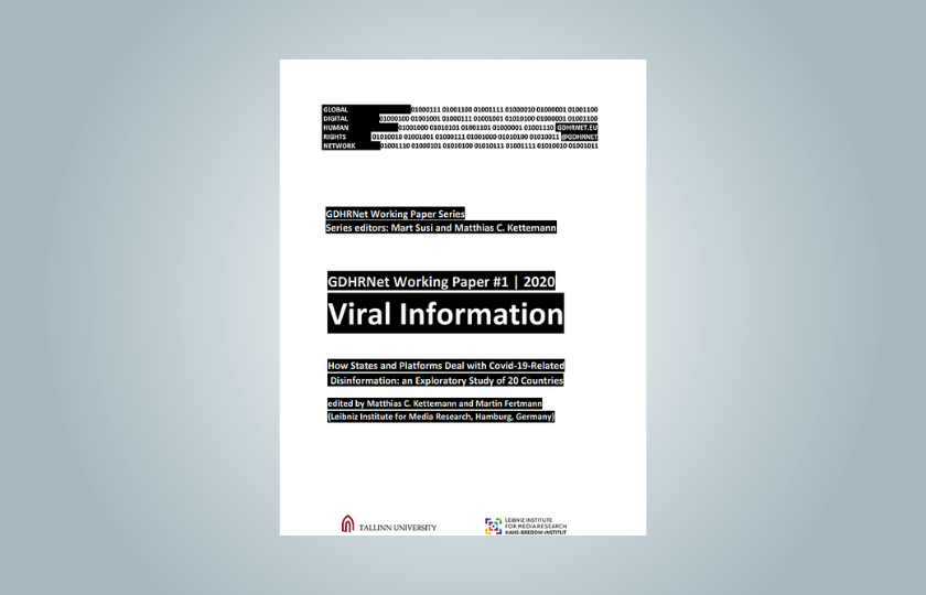 Cover: GDHR Net Working Paper, #1/2020