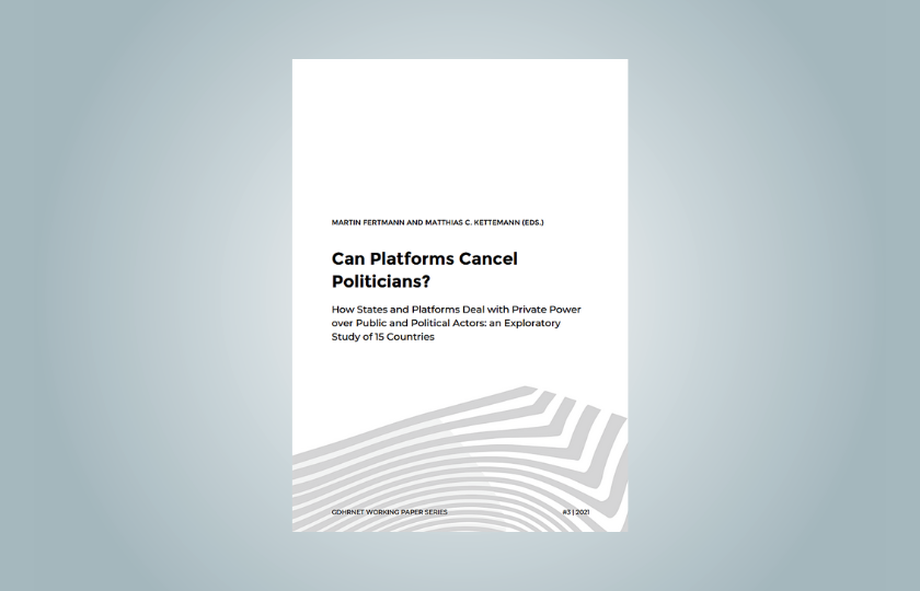 Cover: Can Platforms cancel Politicians?