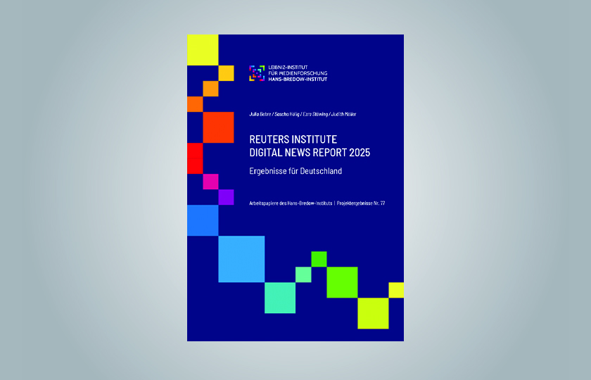 Cover des Arbeitspapiers "Für den Reuters Institute Digital News Report 2024  zur Nachrichtennutzung im internationalen Vergleich wurden zeitgleich Befragungen in 47 Ländern realisiert, um generelle Trends, aber auch nationale Besonderheiten erkennen zu können. Das HBI ist verantwortlich für die deutsche Teilstudie; es wird dabei von den Landesmedienanstalten und dem ZDF unterstützt.

Cover des Arbeitspapiers "Reuters Report 2025"