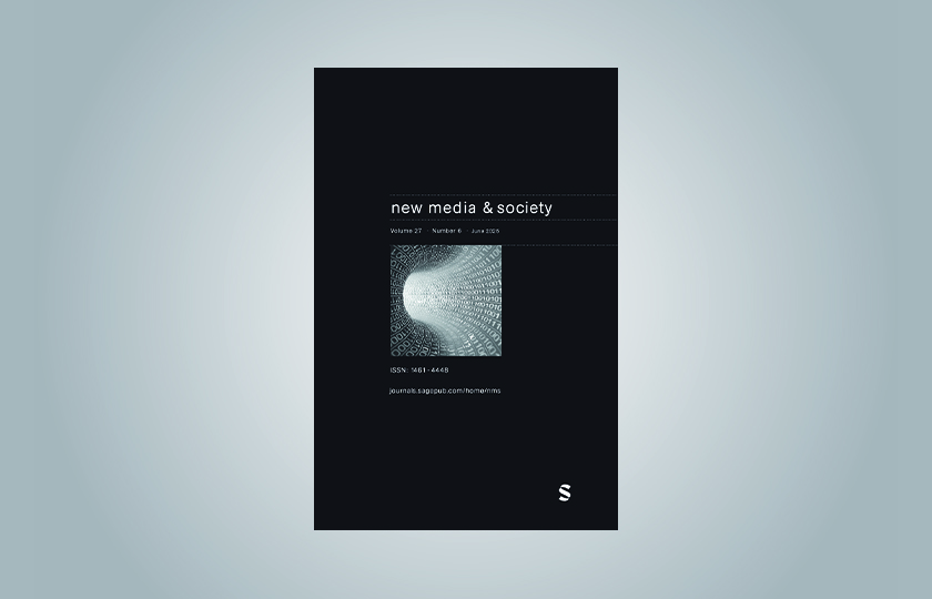 Cover of the journal New Media & Society