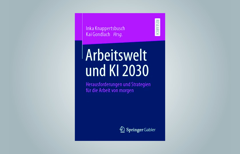 Buchcover "Arbeitswelt und KI 2030"