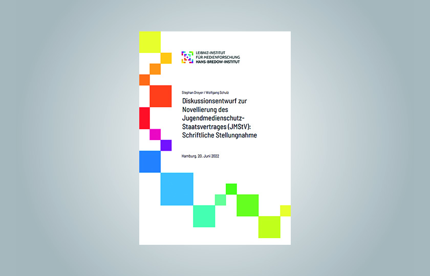 Deckblatt des Arbeitspapiers "Stellungnahme zur Diskussionsentwurf zur Novellierung des Jugendmedienschutz-Staatsvertrages (JMStV)"