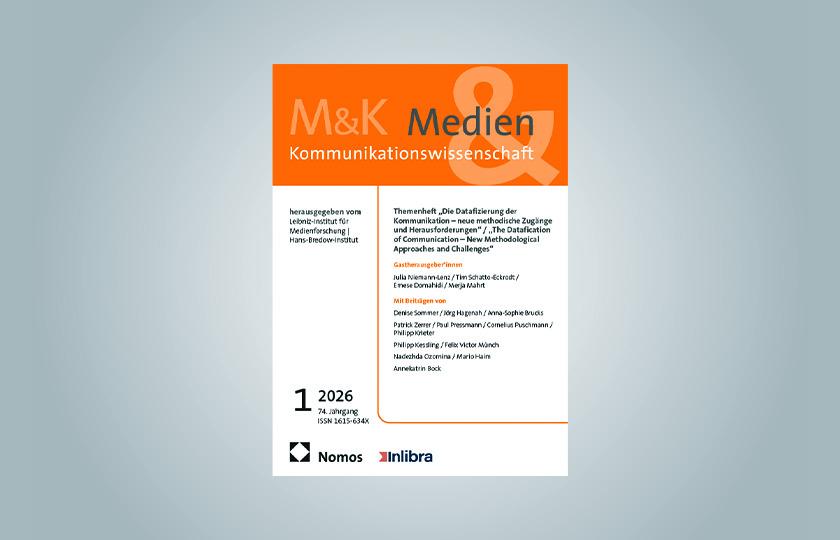 Cover of the special issue on datafication, 1/2026, M&K