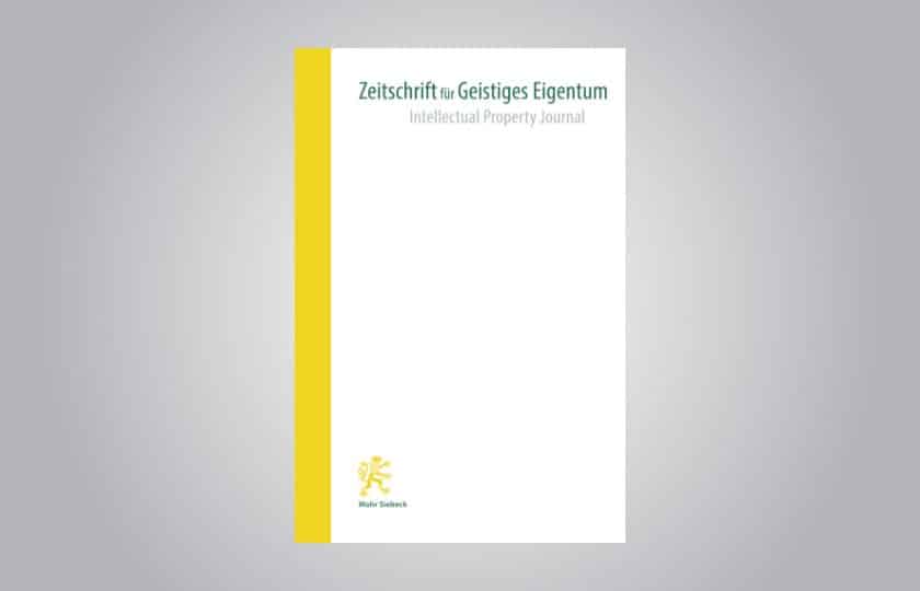 Cover der Zeitschrift für Geistiges Eigentum