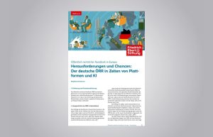 Cover Bericht Herausforderungen und Chancen: Der deutsche ÖRR in Zeiten von Plattformen und KI