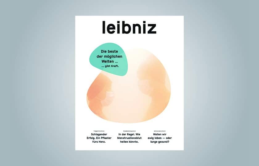 Cover der Zeitschrift der Leibniz Gemeinschaft - Ausgabe 2/2026 zum Thema "Medizin"